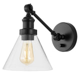 Cowie 8" Iron/Glass Adjustable LED Wall Sconce - JONATHAN Y