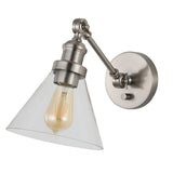 Cowie 8" Iron/Glass Adjustable LED Wall Sconce - JONATHAN Y