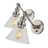 Cowie 8" Iron/Glass Adjustable LED Wall Sconce - JONATHAN Y