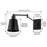 Cary 5.75" Iron Contemporary Swing Arm LED Wall Sconce Oil Rubbed Bronze – DIM