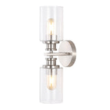 Jules Edison 16.5" Cylinder Iron/Seeded Glass Farmhouse Contemporary LED Wall Sconce