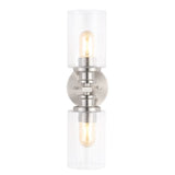 Jules Edison 16.5" Cylinder Iron/Seeded Glass Farmhouse Contemporary LED Wall Sconce - JONATHAN Y