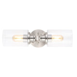 Jules Edison 16.5" Cylinder Iron/Seeded Glass Farmhouse Contemporary LED Wall Sconce