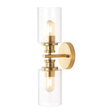 Jules Edison 16.5" Cylinder Iron/Seeded Glass Farmhouse Contemporary LED Wall Sconce