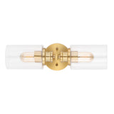 Jules Edison 16.5" Cylinder Iron/Seeded Glass Farmhouse Contemporary LED Wall Sconce