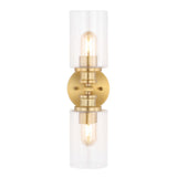 Jules Edison 16.5" Cylinder Iron/Seeded Glass Farmhouse Contemporary LED Wall Sconce