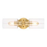 Jules Edison 16.5" Cylinder Iron/Seeded Glass Farmhouse Contemporary LED Wall Sconce