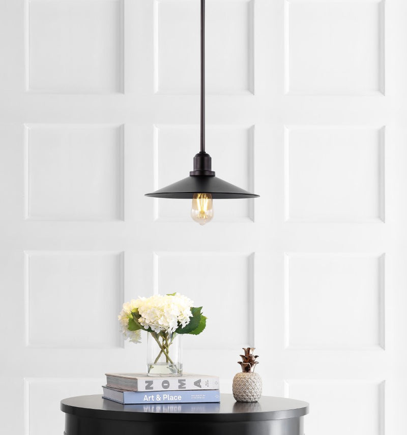 Cade 34.25" Metal Farmhouse Industrial LED Pendant - JONATHAN Y
