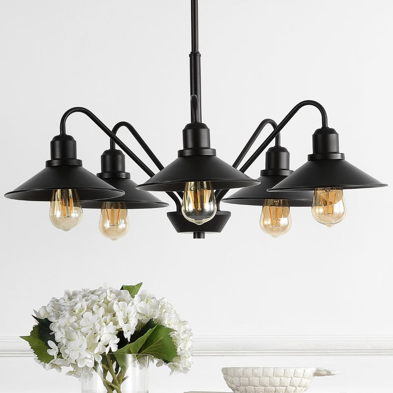 Cade 34.25" Metal Farmhouse Industrial LED Pendant - JONATHAN Y