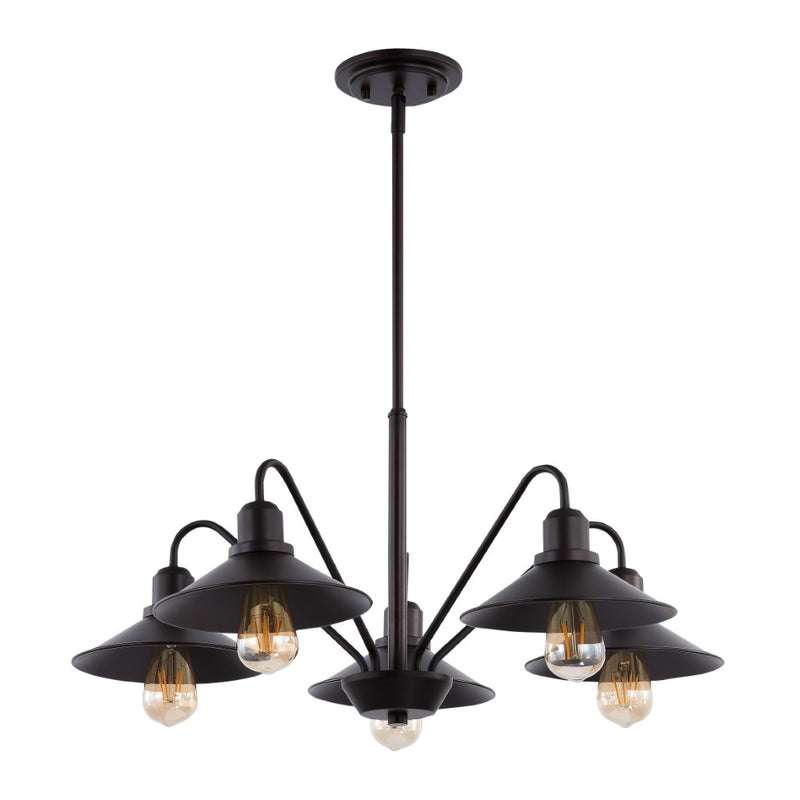Cade 34.25" Metal Farmhouse Industrial LED Pendant - JONATHAN Y