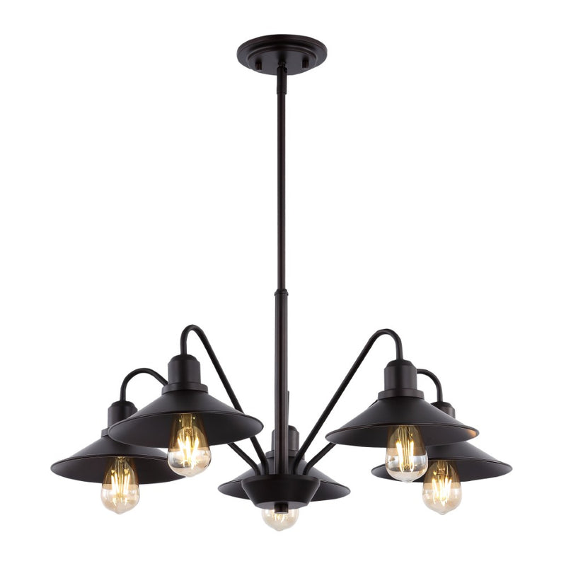 Cade 34.25" Metal Farmhouse Industrial LED Pendant - JONATHAN Y