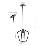 Grace Industrial Farmhouse LED Pendant - JONATHAN Y