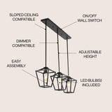 Grace Industrial Farmhouse LED Pendant - JONATHAN Y