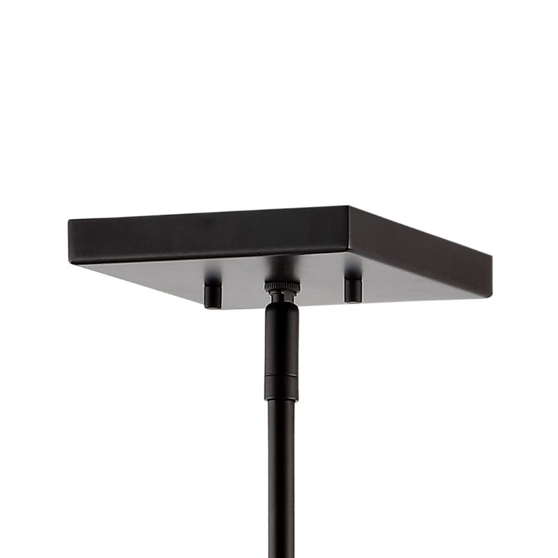 Quinn 8.13" Industrial Farmhouse Iron/Glass LED Pendant - JONATHAN Y