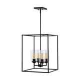 Quinn 8.13" Industrial Farmhouse Iron/Glass LED Pendant - JONATHAN Y