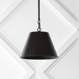 Harper Industrial Farmhouse Iron LED Pendant - JONATHAN Y