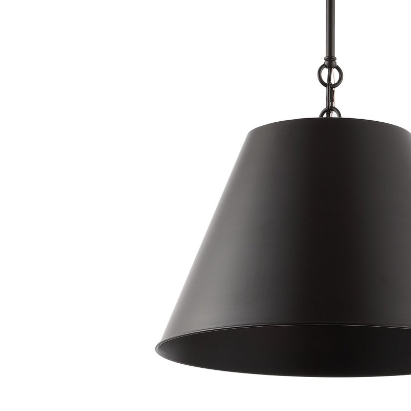 Harper Industrial Farmhouse Iron LED Pendant - JONATHAN Y