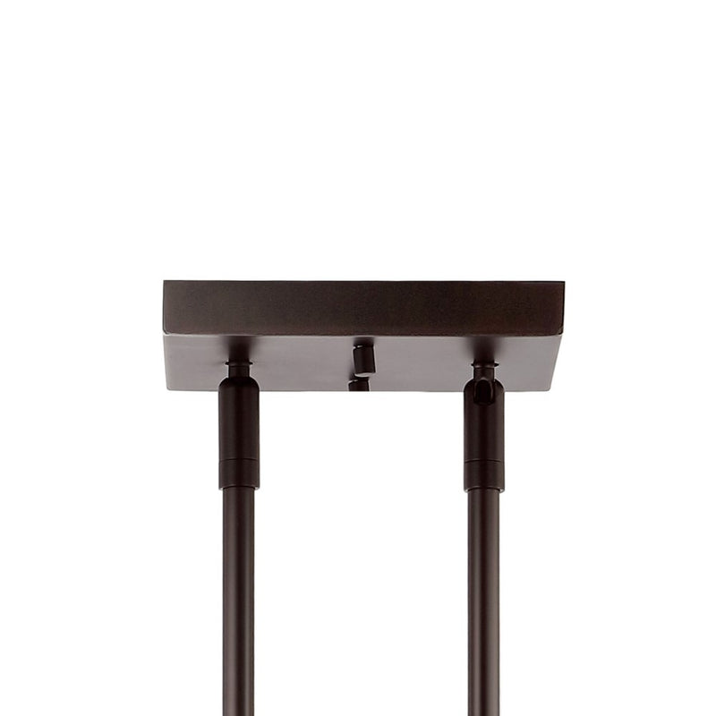 Marlowe 32.5"  Farmhouse Industrial Iron/Glass Linear LED Pendant - JONATHAN Y