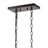 Jayden 36" Industrial Farmhouse Iron/Glass Linear LED Pendant - JONATHAN Y