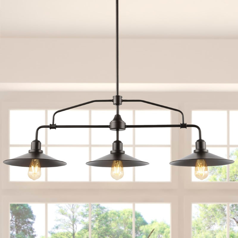 Cade 34.25" Metal Farmhouse Industrial LED Pendant