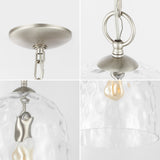 Matilda 10" Industrial Designer Iron/Dimple Glass Dome LED Pendant - JONATHAN Y
