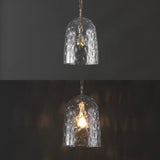 Matilda 10" Industrial Designer Iron/Dimple Glass Dome LED Pendant - JONATHAN Y