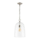 Matilda 10" Industrial Designer Iron/Dimple Glass Dome LED Pendant - JONATHAN Y