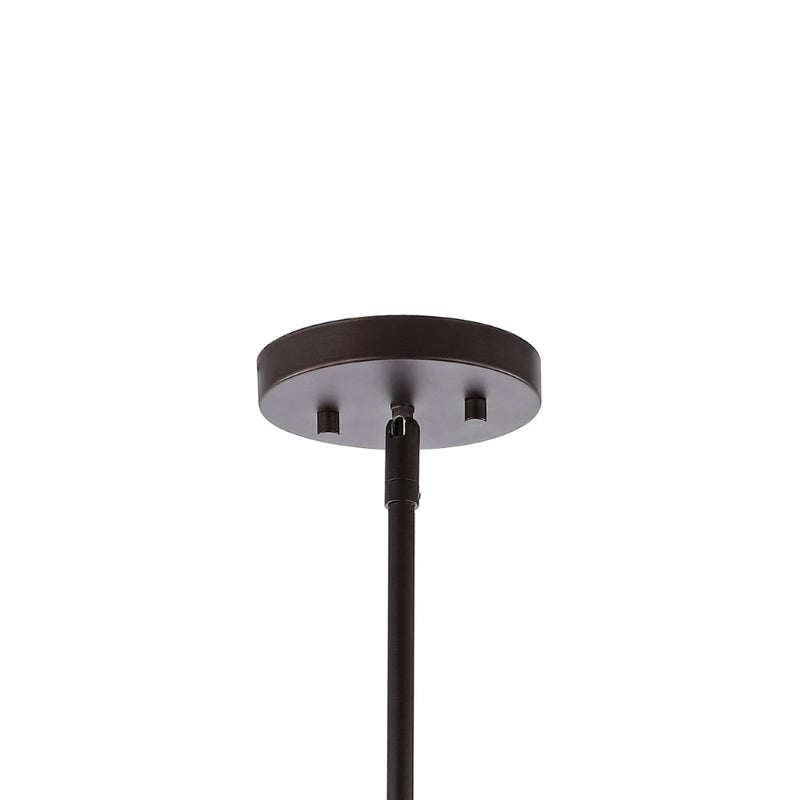 Hayes 11.25"  Industrial Farmhouse Iron/Glass LED Pendant - JONATHAN Y