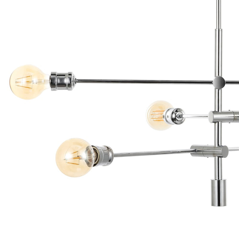 Atlas Modern Vintage Iron Arm-Adjustable LED Chandelier - JONATHAN Y