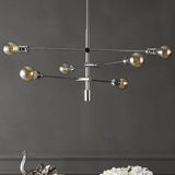 Atlas Modern Vintage Iron Arm-Adjustable LED Chandelier - JONATHAN Y
