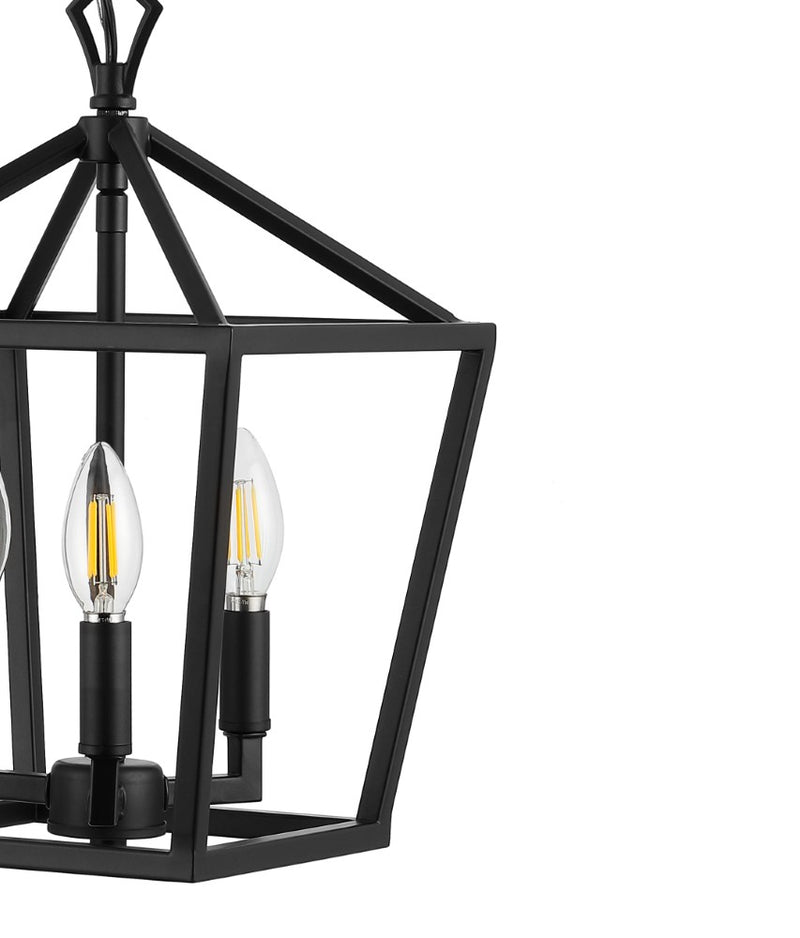 Iris 10" Iron Classic Modern Lantern LED Pendant - JONATHAN Y
