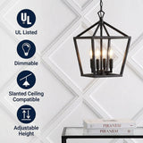 Iris 10" Iron Classic Modern Lantern LED Pendant Oil Rubbed Bronze / 10" – ICONS