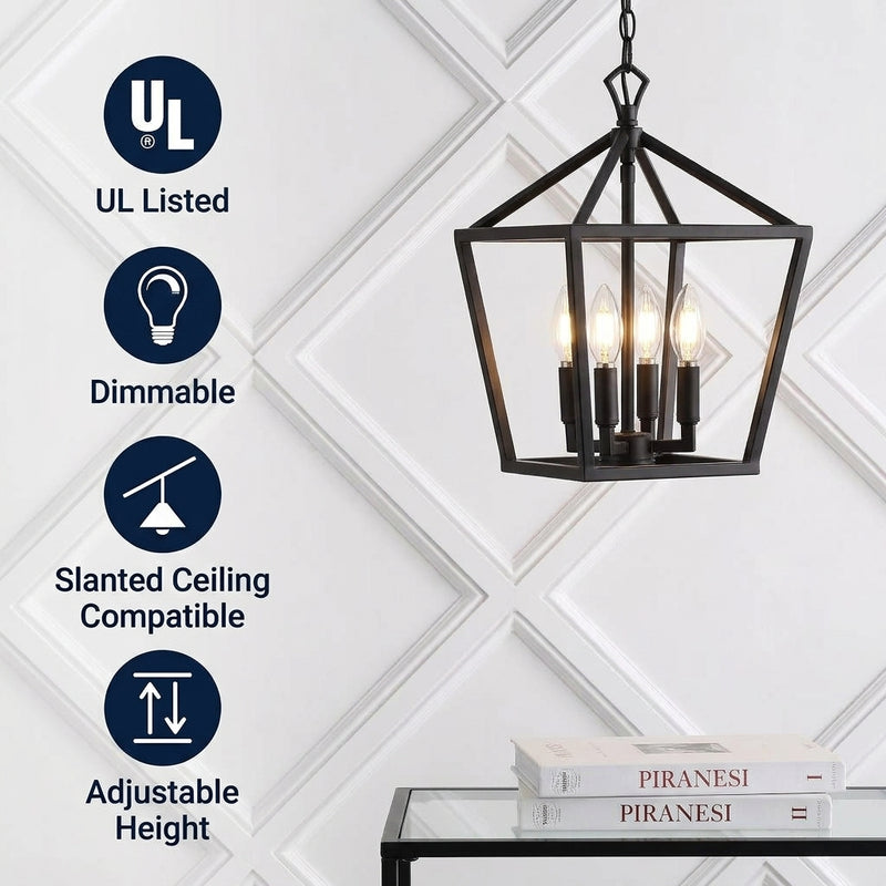 Iris 10" Iron Classic Modern Lantern LED Pendant Oil Rubbed Bronze / 10" – ICONS