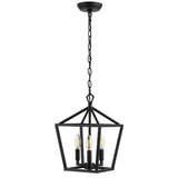 Iris 10" Iron Classic Modern Lantern LED Pendant - JONATHAN Y
