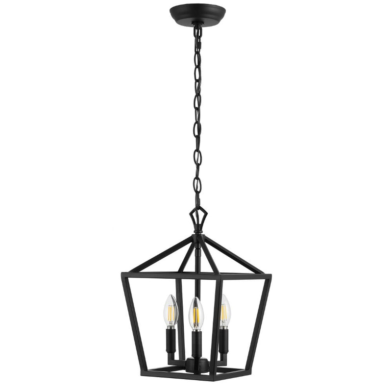 Iris 10" Iron Classic Modern Lantern LED Pendant - JONATHAN Y