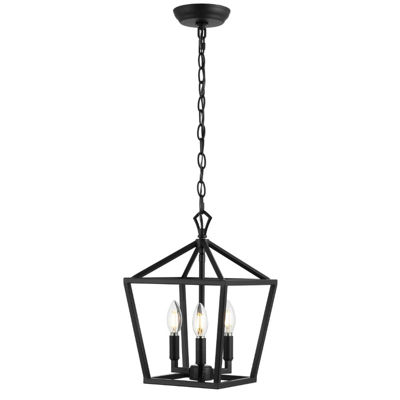 Iris 10" Iron Classic Modern Lantern LED Pendant - JONATHAN Y