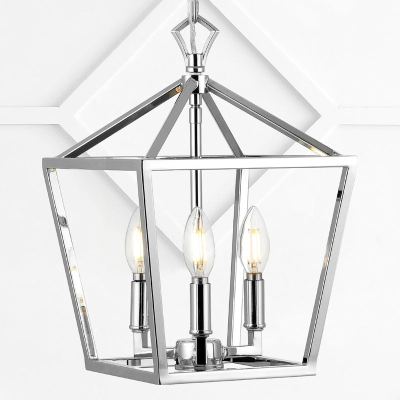 Iris 10" Iron Classic Modern Lantern LED Pendant - JONATHAN Y