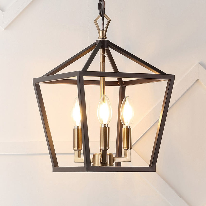 Iris 10" Iron Classic Modern Lantern LED Pendant - JONATHAN Y