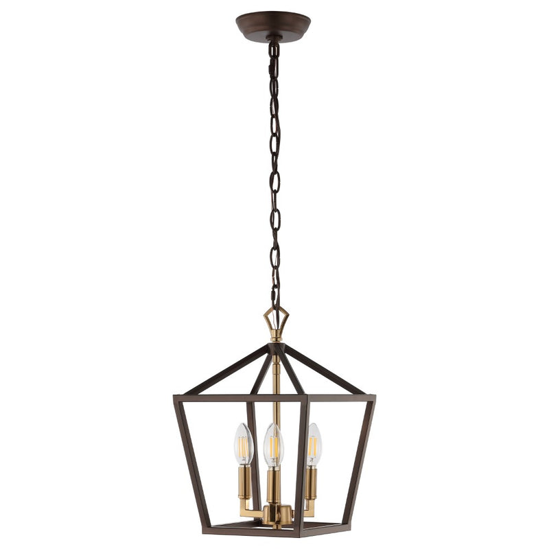 Iris 10" Iron Classic Modern Lantern LED Pendant - JONATHAN Y