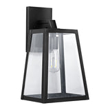 Pasadena 9" Iron/Glass Modern Industrial Angled LED Outdoor Lantern - JONATHAN Y