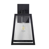 Pasadena 9" Iron/Glass Modern Industrial Angled LED Outdoor Lantern - JONATHAN Y