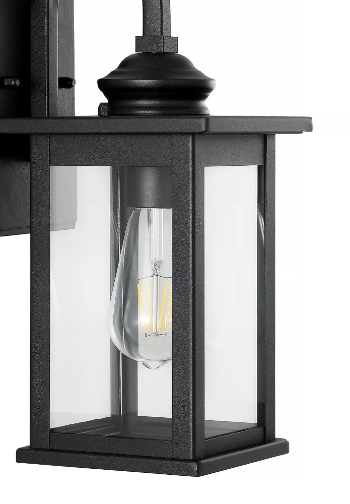 Cary 5.9" Iron/Glass Traditional Modern Lantern LED Outdoor Lantern - JONATHAN Y