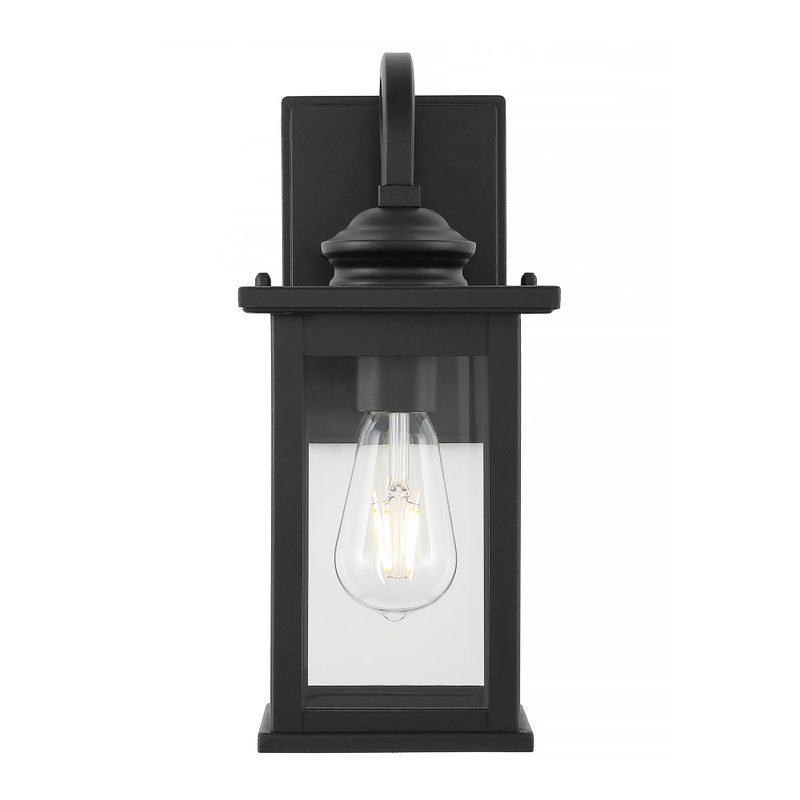 Cary 5.9" Iron/Glass Traditional Modern Lantern LED Outdoor Lantern - JONATHAN Y