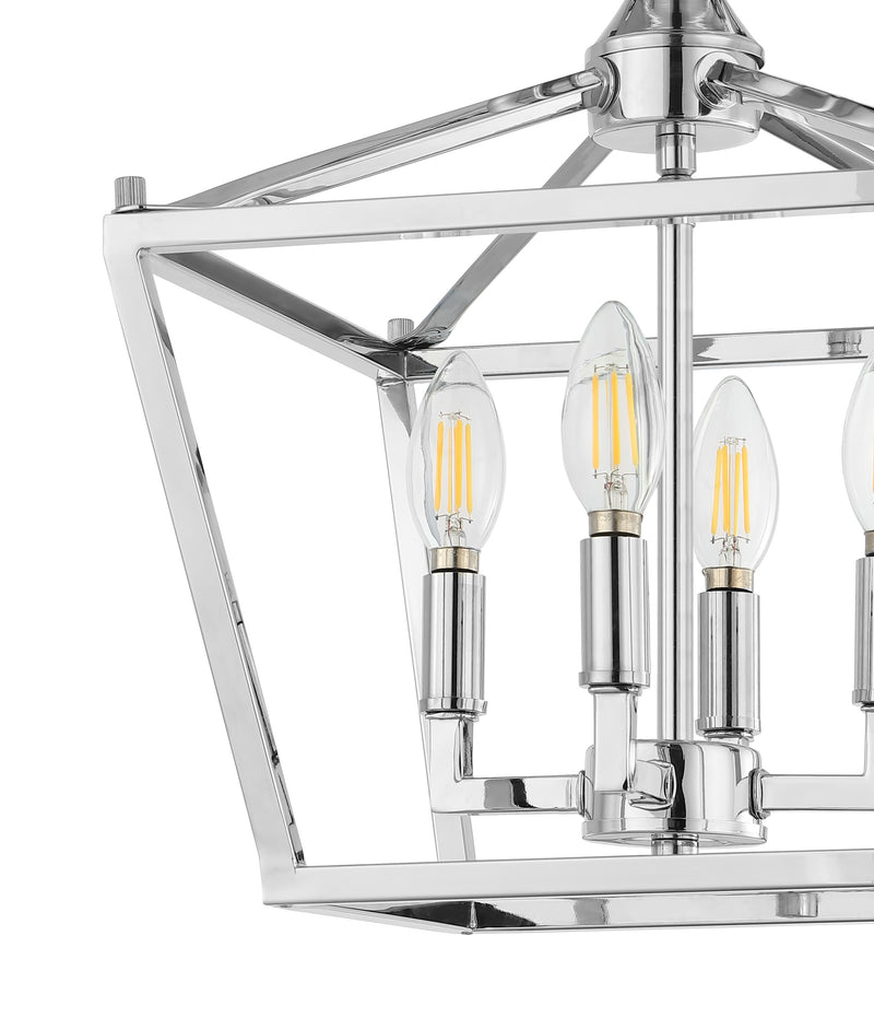 Plains Mini Lantern 12" Iron Modern Farmhouse LED Flush Mount