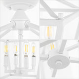 Plains Mini Lantern 12" Iron Modern Farmhouse LED Flush Mount