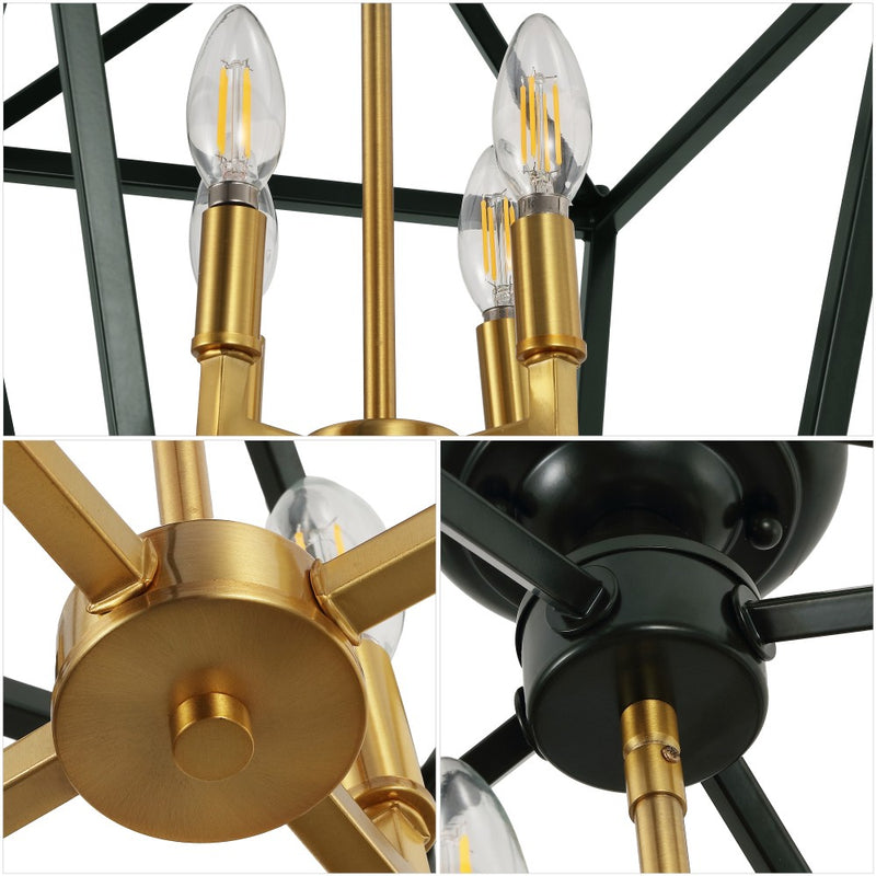 Plains Mini Lantern 12" Iron Modern Farmhouse LED Flush Mount