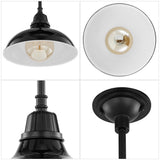 Jasper 12.25" Farmhouse Industrial Indoor/Outdoor Iron LED Pendant