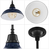 Jasper 12.25" Farmhouse Industrial Indoor/Outdoor Iron LED Pendant
