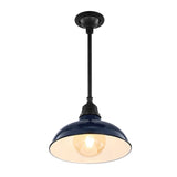 Jasper 12.25" Farmhouse Industrial Indoor/Outdoor Iron LED Pendant