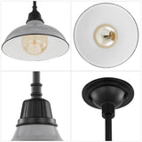Jasper 12.25" Farmhouse Industrial Indoor/Outdoor Iron LED Pendant
